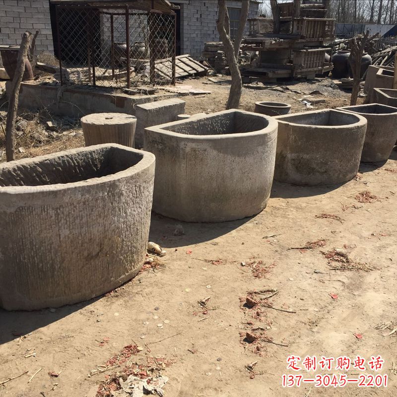 上海仿古做旧弧形石槽
