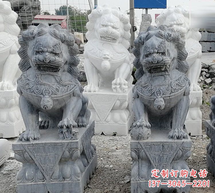 上海仿古青石狮子塑像