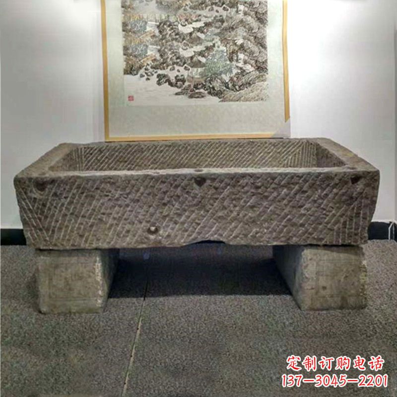 上海仿古做旧石槽雕塑