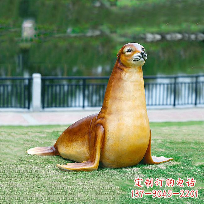 上海仿真玻璃钢海豹雕塑,活力与艺术完美结合