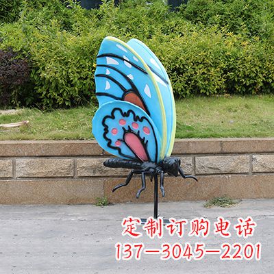 上海蓝色大号蝴蝶雕塑