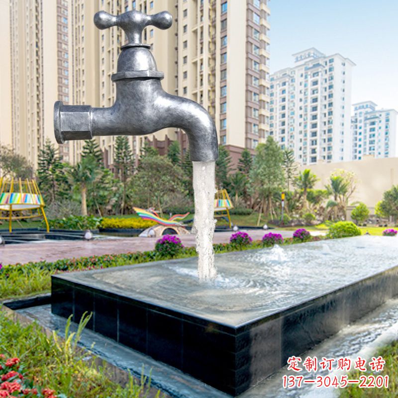 上海仿真水龙头流水喷泉雕塑