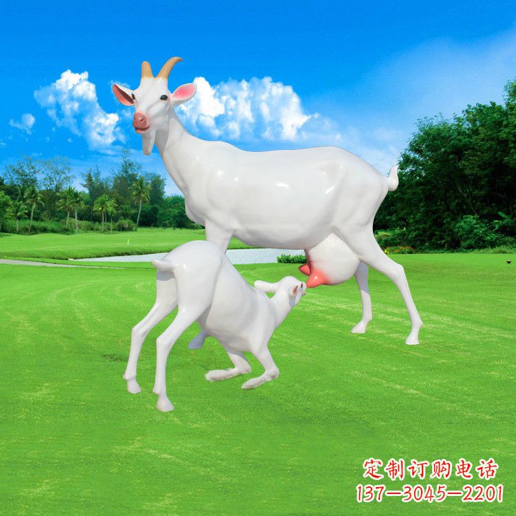 上海精美仿真羊羔羊跪乳雕塑