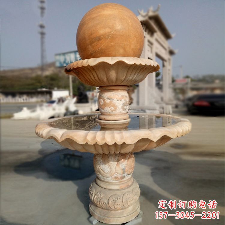 上海精致的风水球石雕塑