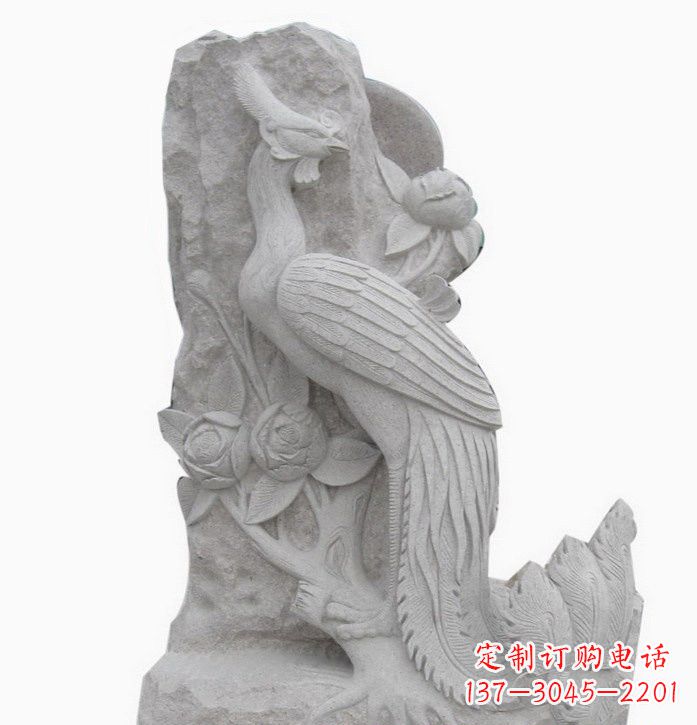 上海凤凰牡丹石雕222