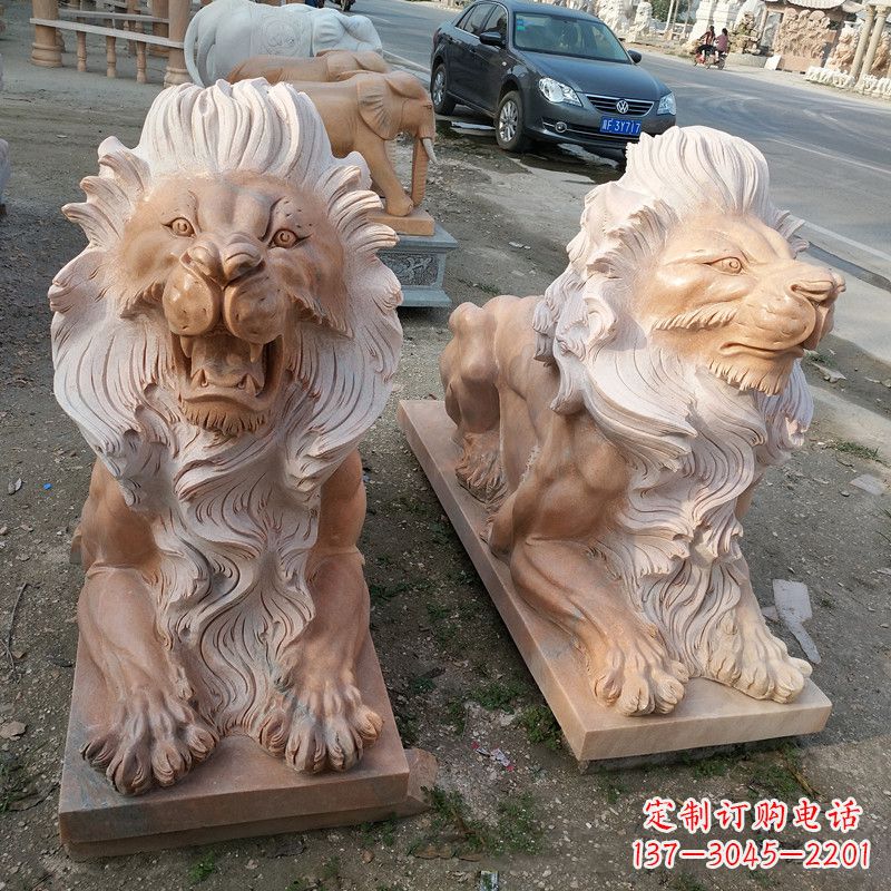 上海港币狮子爬狮雕塑——经典的海洋之神艺术