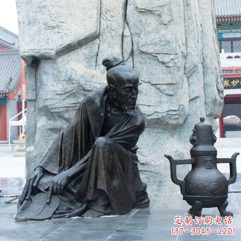 上海中国医史传承葛洪炼丹情景雕塑