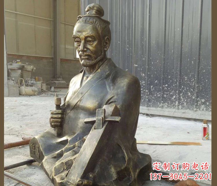 上海工匠祖师鲁班人物铜雕