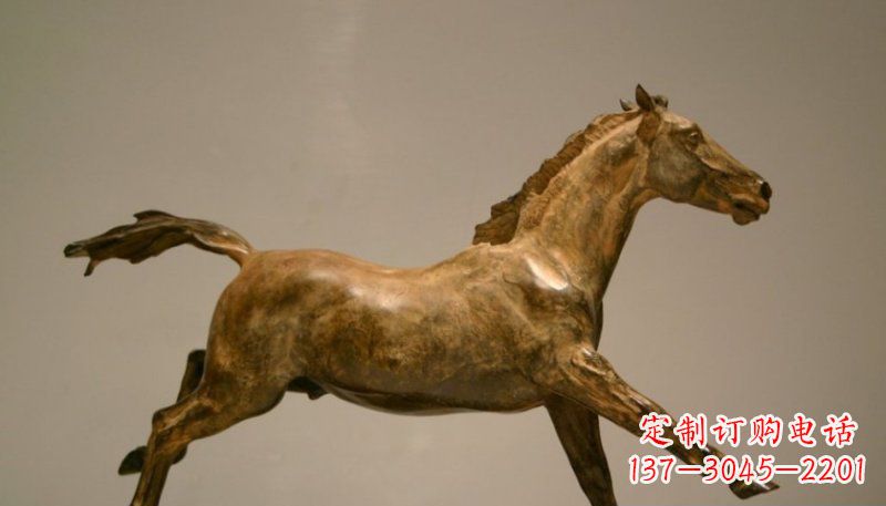 上海铜雕动物奔跑马