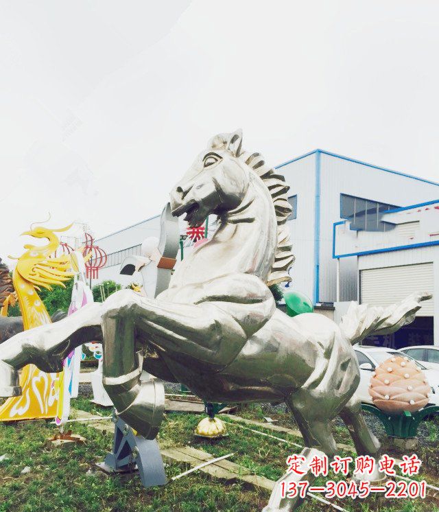 上海产品名称优雅的不锈钢雕塑——奔马