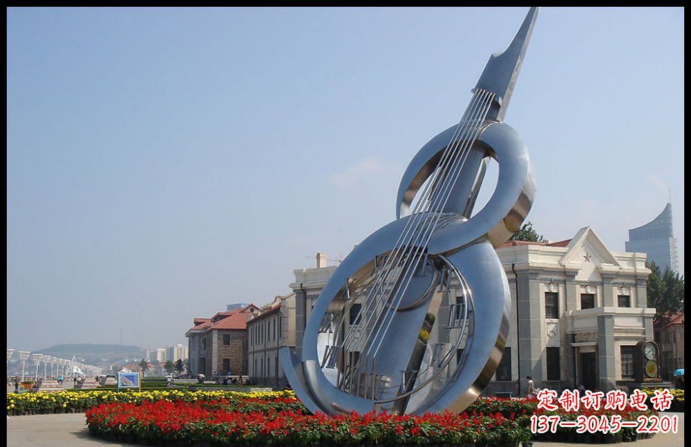 上海YFZD-001不锈钢抽象大提琴雕塑