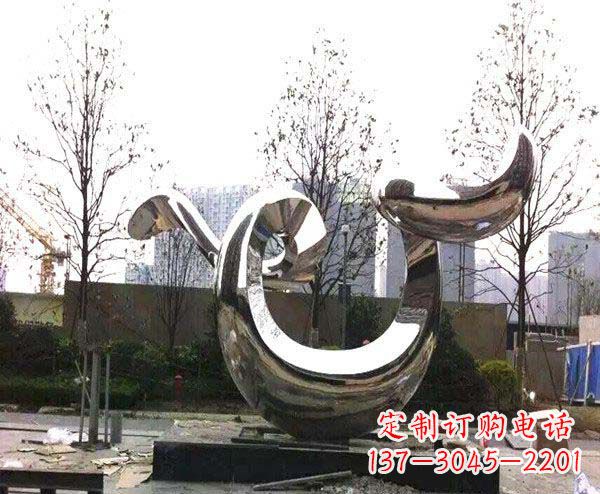 上海新品发布不锈钢抽象鲸鱼雕塑