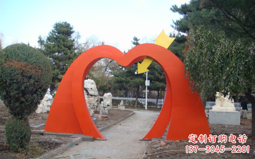 上海高雅大气的不锈钢拱门雕塑