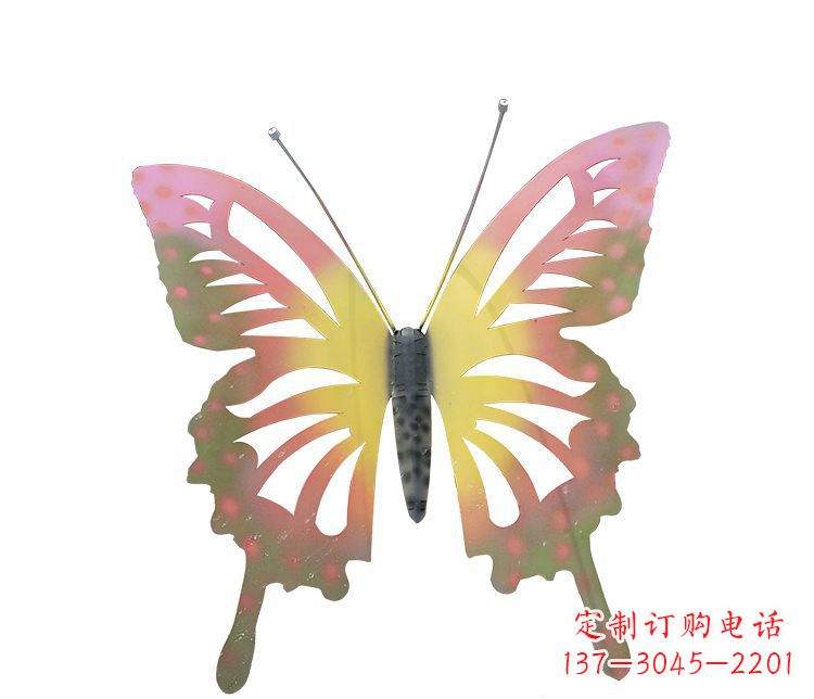 上海梦幻缤纷不锈钢蝴蝶摆件雕塑