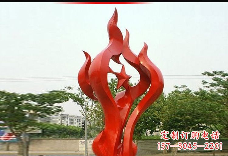 上海 不锈钢火炬雕塑-美轮美奂