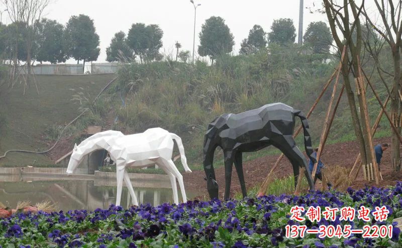 上海盛世之美,精美不锈钢动物雕塑