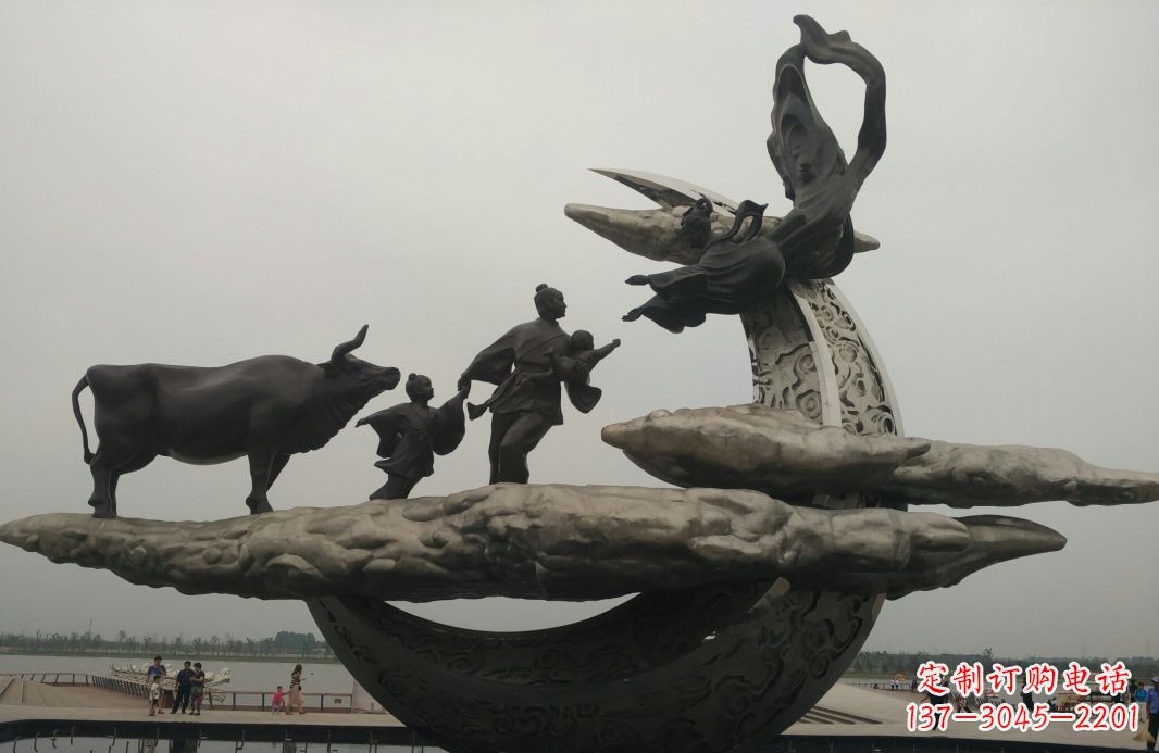 上海古典传说景观雕塑牛郎织女