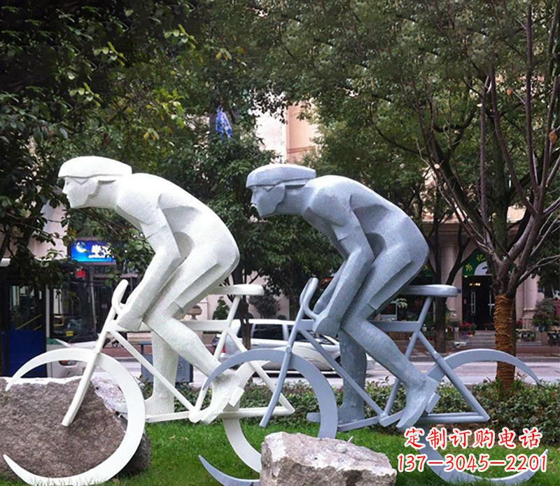 上海装饰型不锈钢骑自行车雕塑
