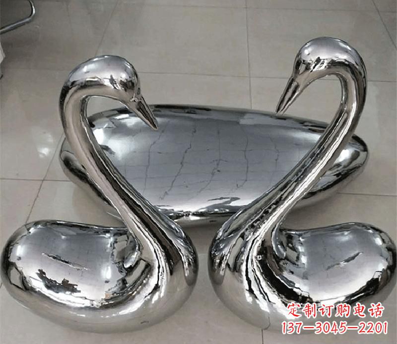 上海高端定制不锈钢天鹅雕塑