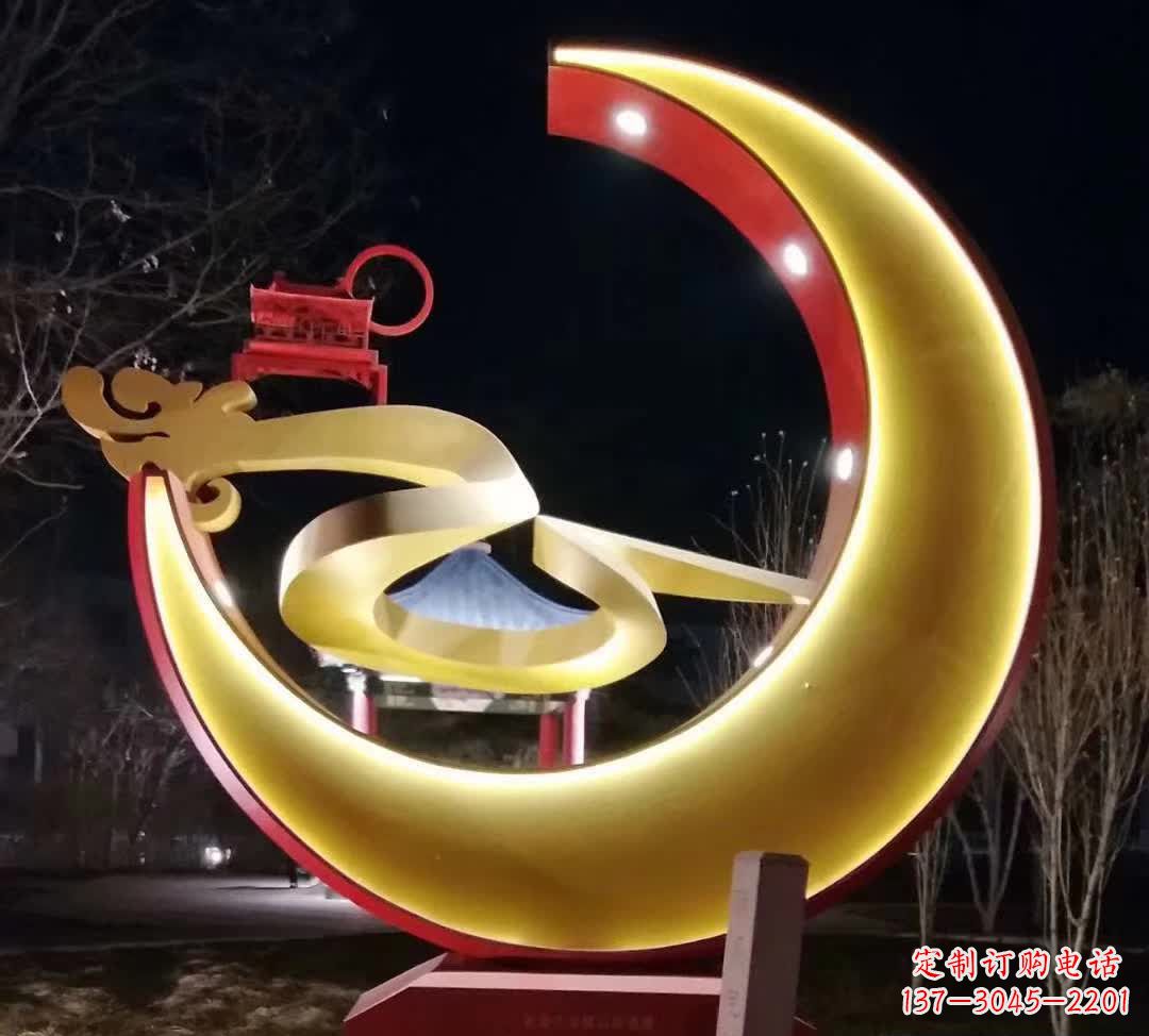 上海精致不锈钢月亮雕塑