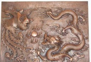 上海传统工艺锻铜龙凤浮雕