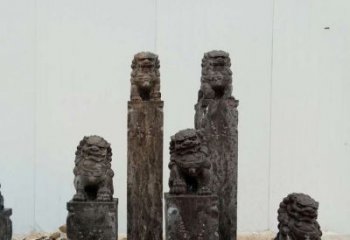 上海复古风格拴马桩雕塑