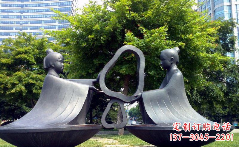 上海特色铜雕-孔融让梨雕塑