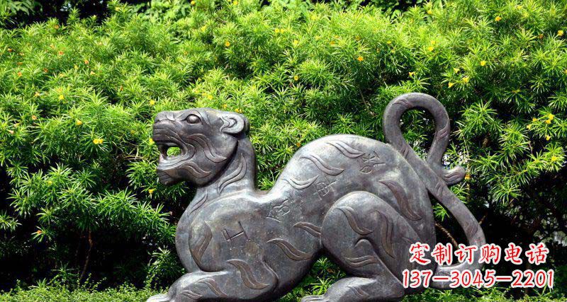上海华丽雕塑,大型老虎铜雕