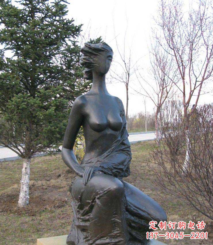 上海庄重美丽的女人铜雕塑