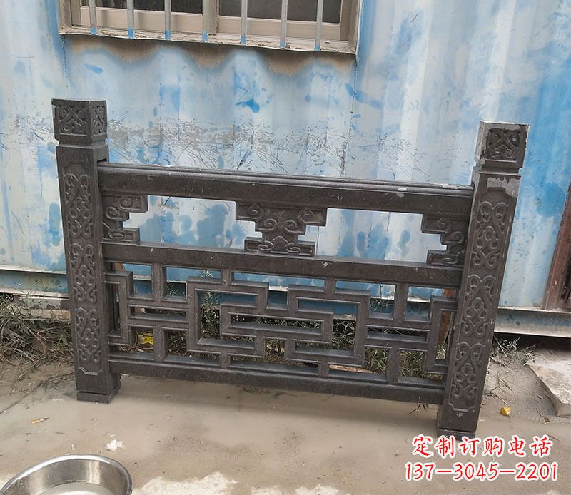 上海集乐馆大理石栏板雕塑