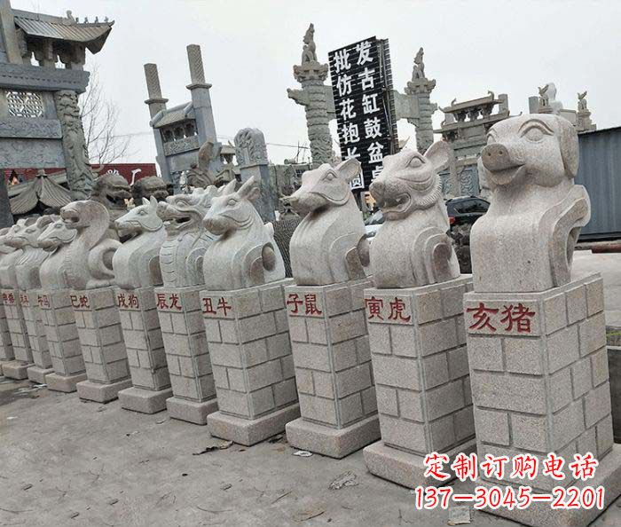 上海12生肖石雕动物雕塑