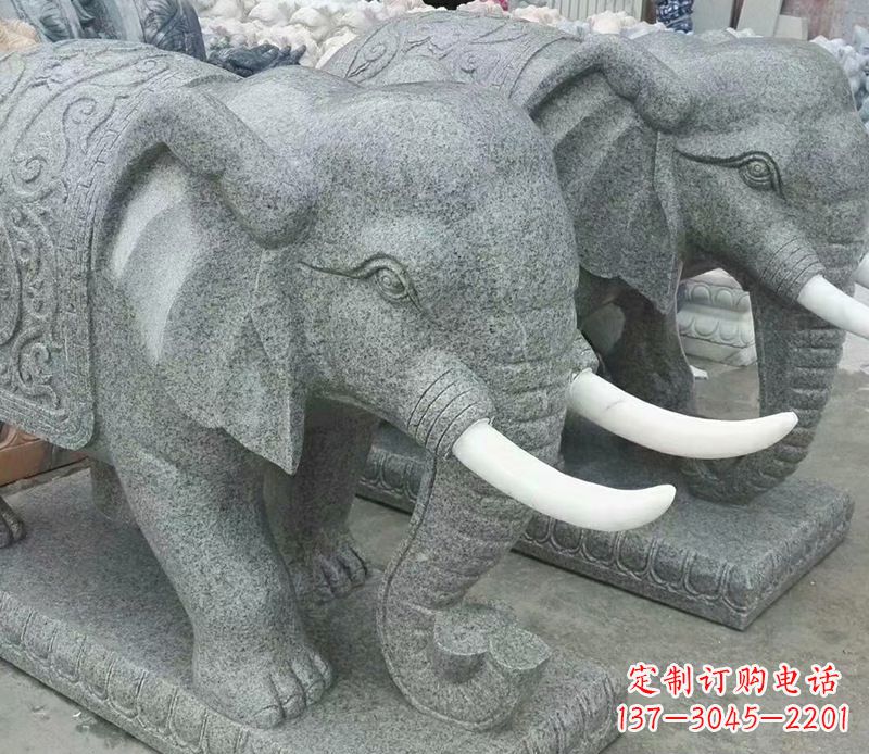 上海象征力量的大理石大象雕塑