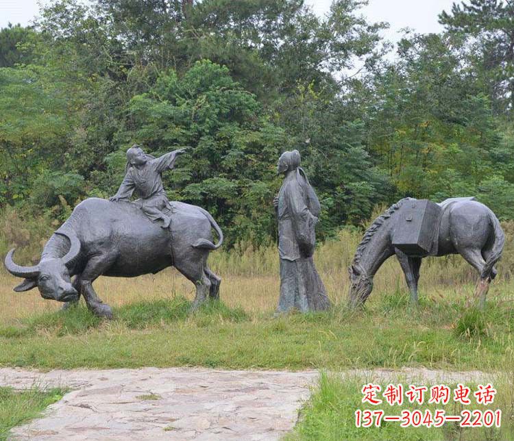 上海杜牧小品铜雕精致雕刻,传递出朴实之美