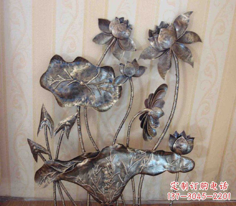 上海中领雕塑精美莲花锻铜雕塑景观