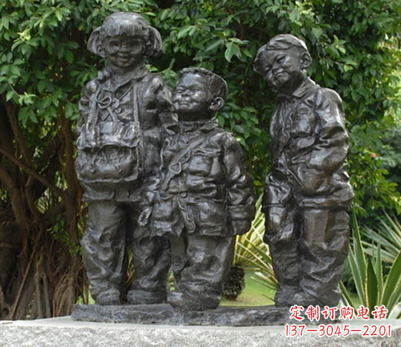上海中领雕塑可爱儿童铜雕欣赏