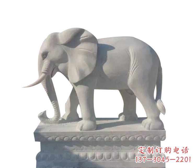 上海优质汉白玉大象动物石雕