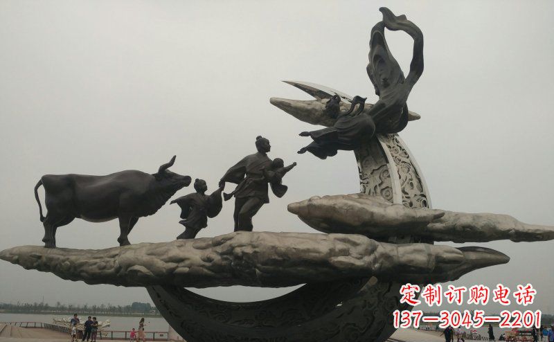 上海非凡爱恋不锈钢牛郎织女雕塑