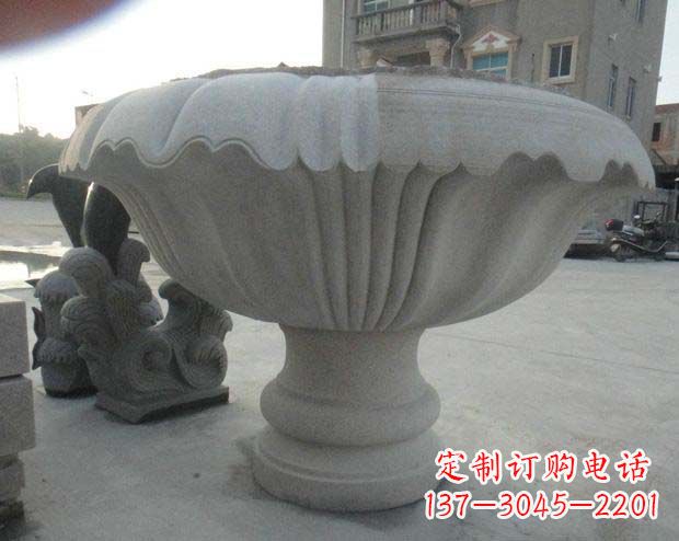 上海高端大理石花盆雕塑