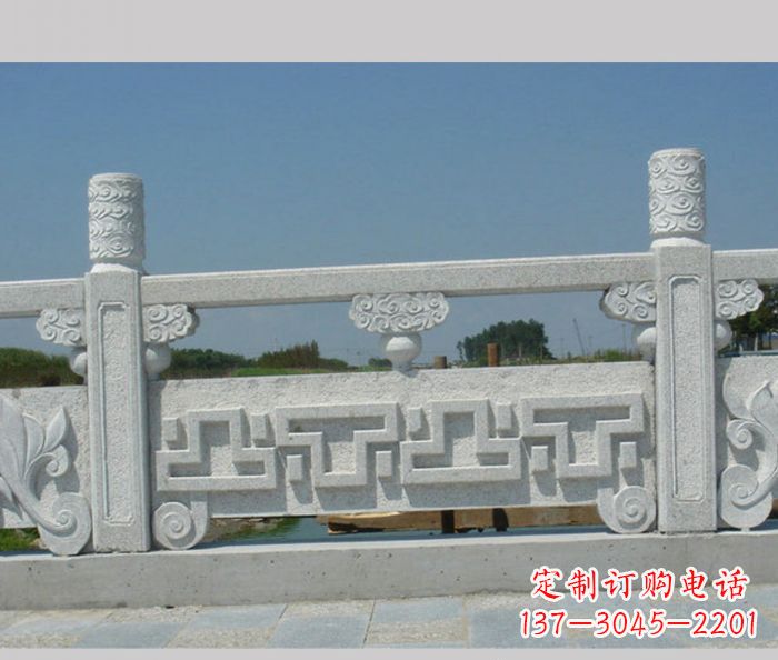 上海公园景观大理石栏板雕塑