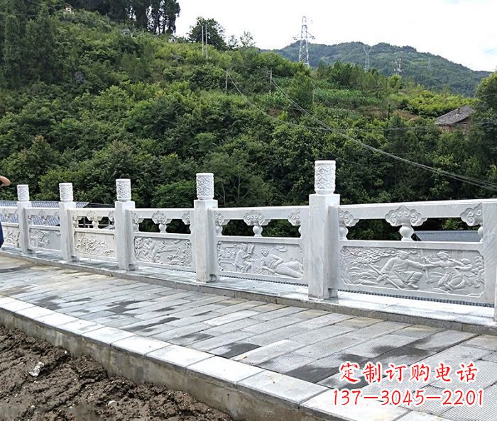 上海专为公园景观定制的大理石栏板石雕