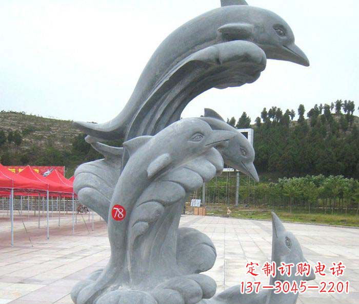 上海精美海豚雕塑 烘托您的公园景观