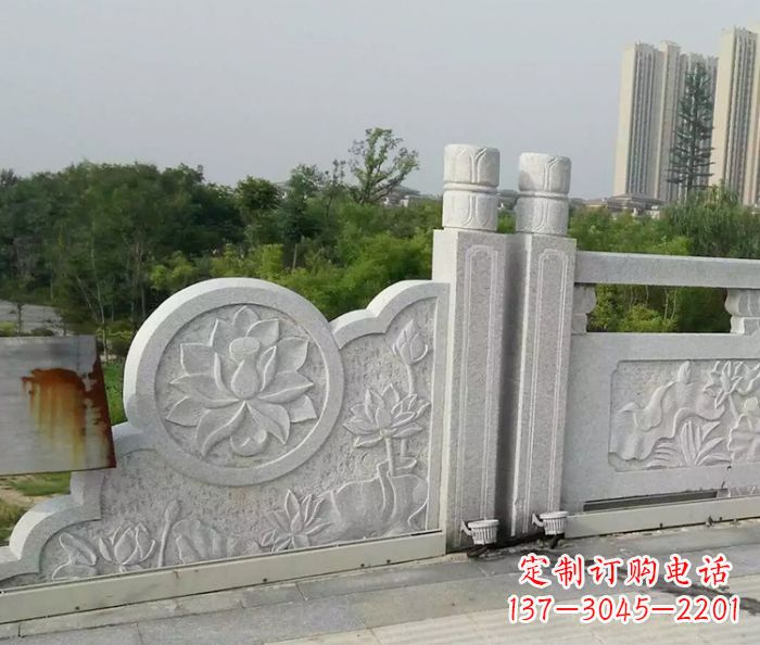 上海汉白玉石雕栏板