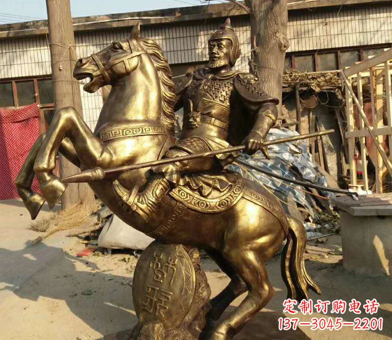 上海高雅精美的骑马铜雕