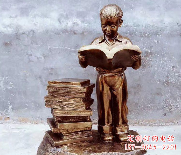上海玻璃钢仿铜小孩雕塑