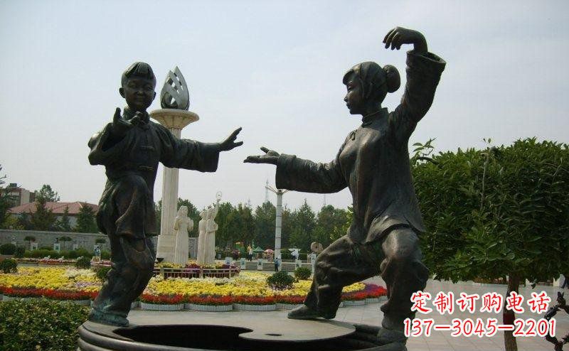 上海艺术精灵传统太极拳铜雕