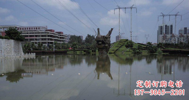 上海室外公园铜雕龙雕塑