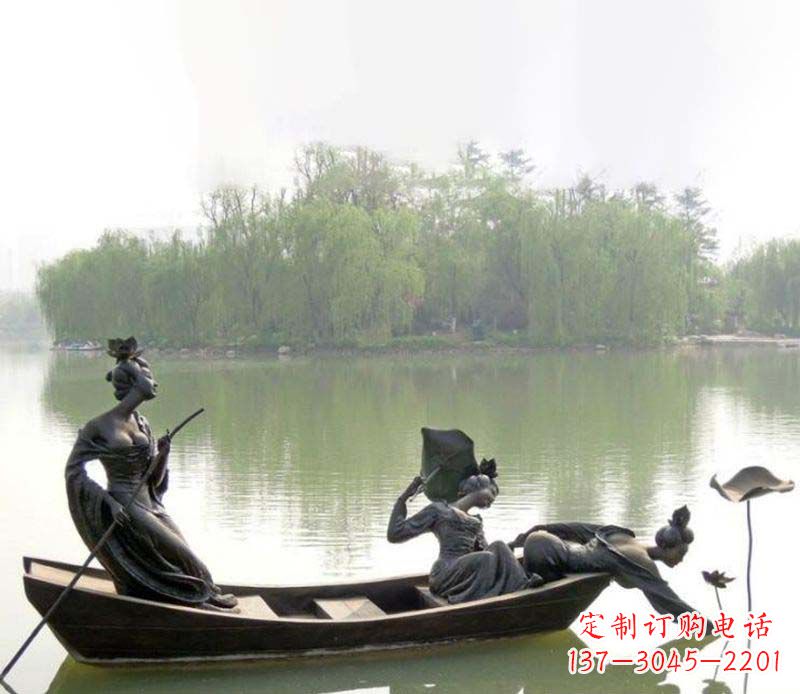 上海百年静静秀—美女铜雕