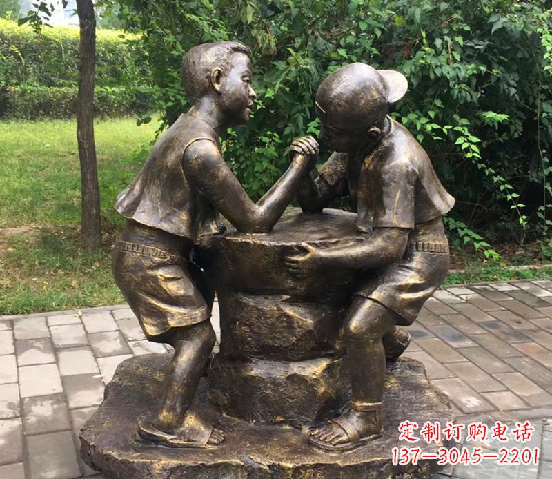 上海童心盎然儿童铜雕