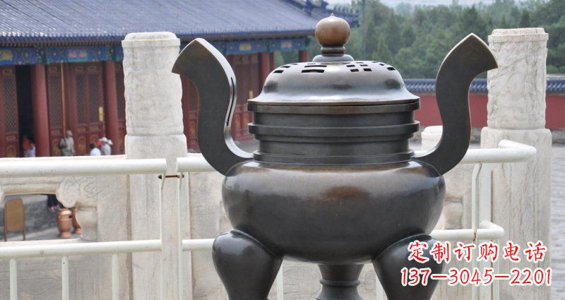 上海高雅香炉铜雕,景观雕塑装置