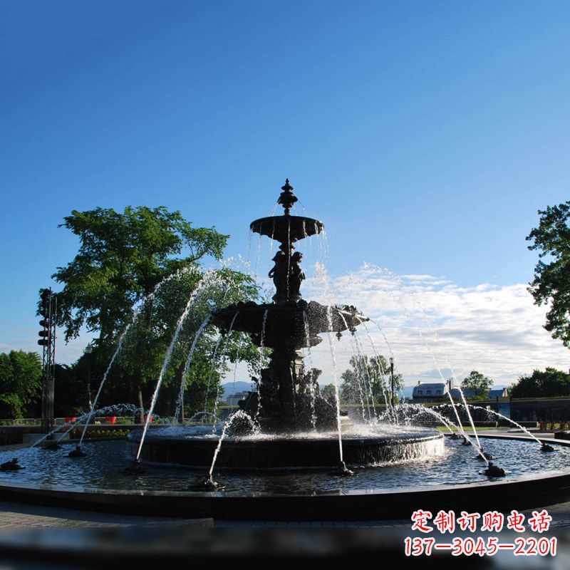上海公园石雕喷泉水景雕塑